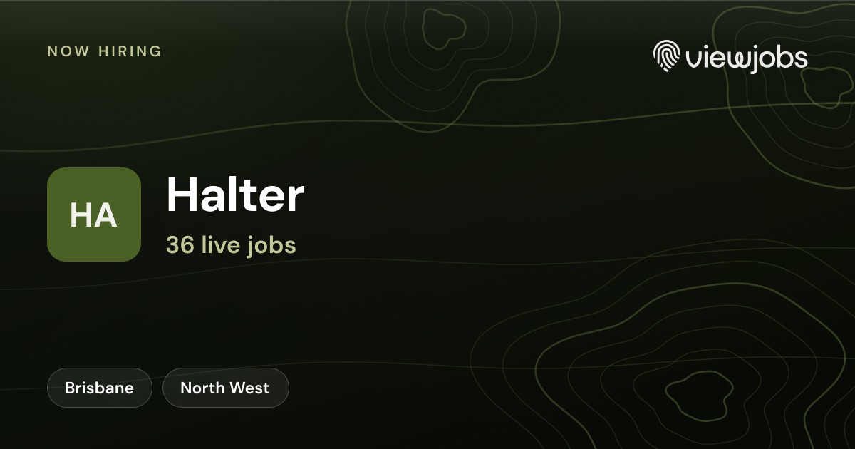 Halter jobs: 36 open roles | ViewJobs