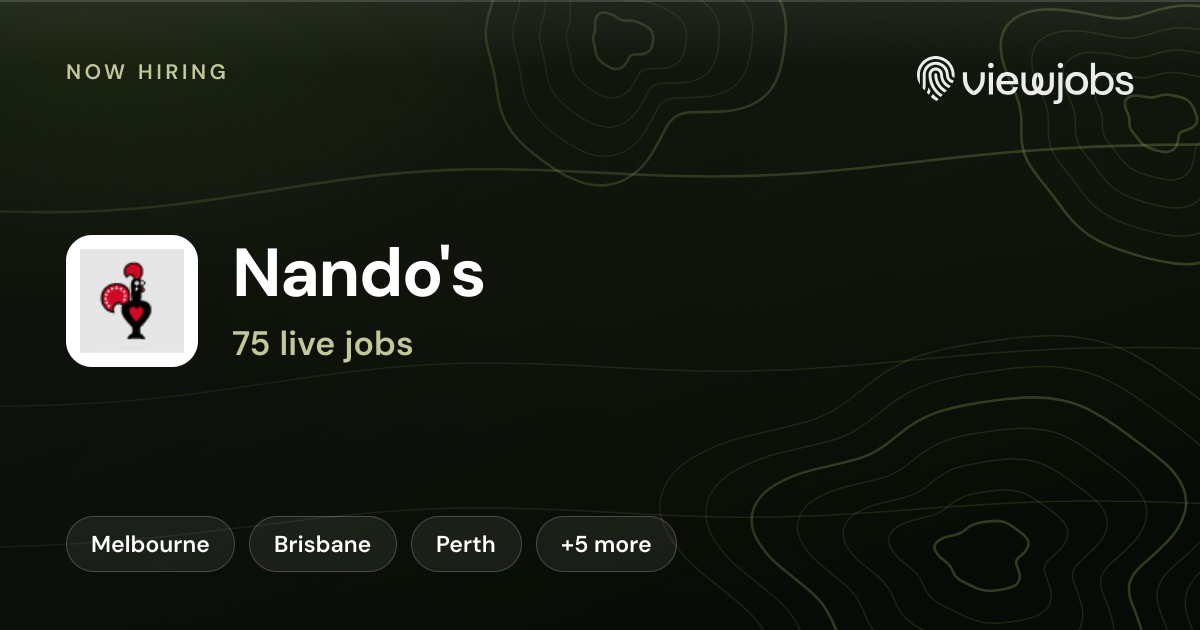 Nando's jobs: 75 open roles | ViewJobs