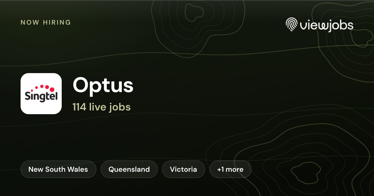 Optus jobs: 120 open roles | ViewJobs