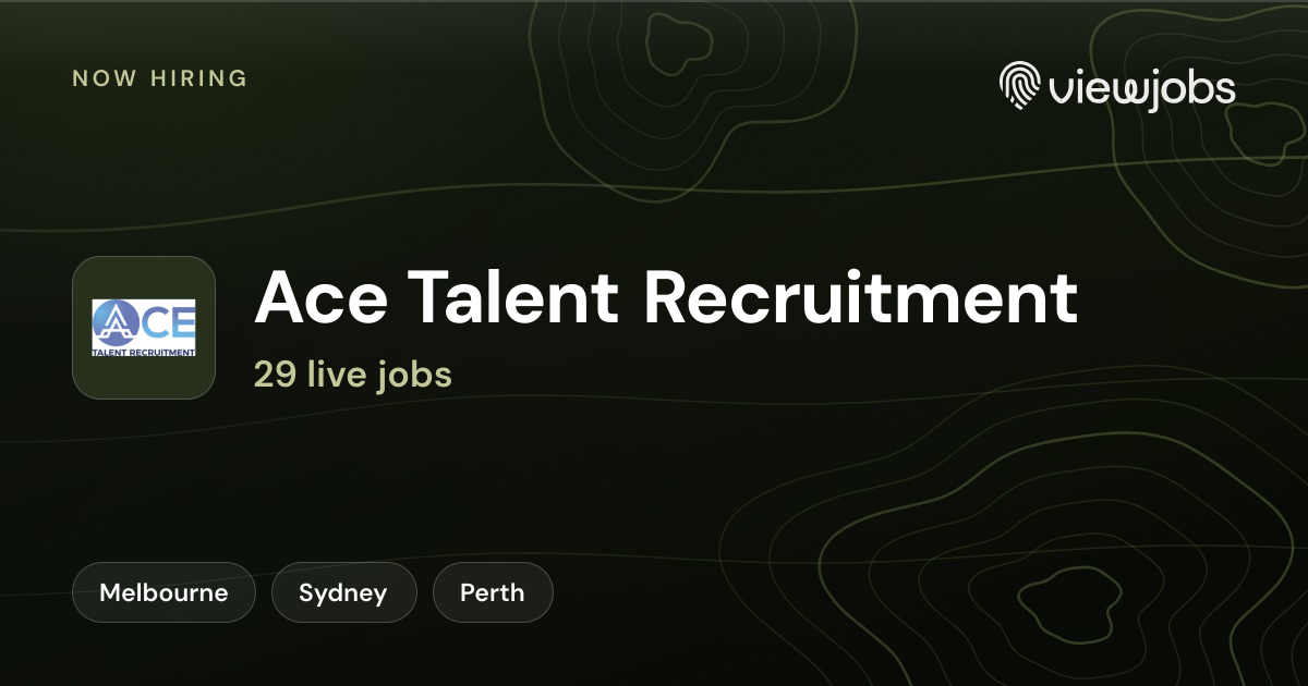 Ace Talent Recruitment: recruitment agency jobs | ViewJobs