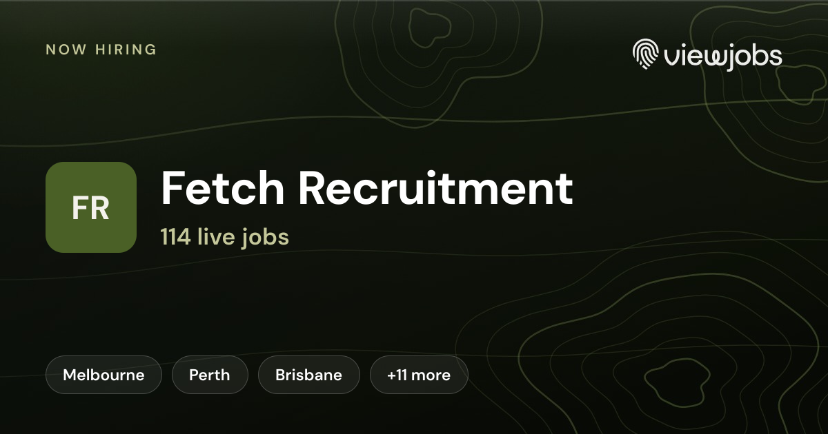 Fetch Recruitment: recruitment agency jobs | ViewJobs